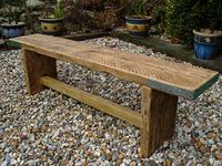 Reclaimed Scaffold Board Rustic Simple Wood Bench