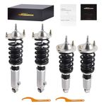 ZYauto Coilovers Struts with Adjustable Damper for Mazda Miata MX-5 NA NB 1990-2005, Suspension Lowering Kit, OE Replacement Shocks Assembly - Grey