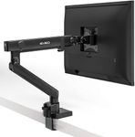 Monitor Arm - Built to Last - Eveo Single Monitor Desk Mount for 17 to 32 Inch Screens, Vesa Compatible, Adjustable Spring Monitor Stand - Single Monitor Arm