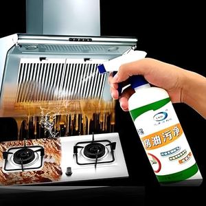 RUDOLF 500ml Powerful Kitchen Cleaner Spray for All-Purpose Heavy-Duty Grease & Stain Remover Non-Toxic, Eco-Friendly Safe Surfaces Appliances Fresh Scent a Sparkling Clean Stoves, Ovens and More (1)