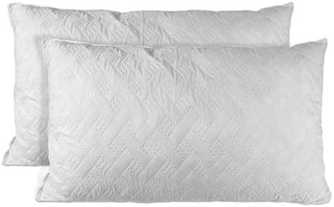 Cuscini Letto Matrimoniale e Singolo Made in Italy, Coppia Cuscini per dormire con imbottitura in Fiocco di Memory, Dimensioni 45x75 Altezza 16, Cuscini Memory foam, Anallergico e Ergonomico (Coppia)