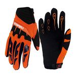 Gtopart 50g Kids Full Long Finger Cycling Gloves,Skateboard Gloves, Roller Skating Gloves Orange XXS