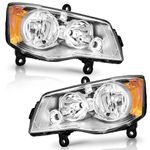 WEELMOTO for 2011-2020 Dodge Grand Caravan Headlights Assembly Compatible with 2008-2016 Chrysler Town Country Headlamp Replacement Headlight