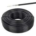 MOOKEERF RG58 Coaxial Cable 150ft, Low Loss Cable RG58 50 Ohm Coax Cable for WiFi/Router Signal Booster Amplifer Extension Cable