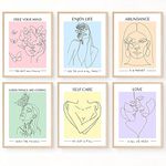 Mr. Pen Pastel Danish Room Decor Aesthetic Posters Wall Art for Women Teen Girls Wall Collage Pictures Prints, Cute Posters Room Decor for Bedroom College Dorm Apartment, 8x10 set of 6 Unframed