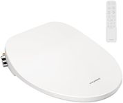 VIVOHOME Smart Heated Bidet Toilet Seat with Remote Control, Self-Cleaning Dual Nozzles for Rear and Front Cleansing, Adjustable Temperature Settings with Warm Air Dryer, Soft Close Lid, Nightlight