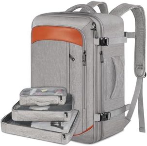 Vancropak Carry on Backpack, Extra Large 40L Flight Approved Travel Backpack for Men & Women with 3 Packing Cubes, Water Resistant Expandable Backpack