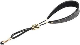 F Fityle Saxophone Neck Strap Soft Sax Leather Strap Padded for Alto Sax Tenor Clarinet Baritone Soprano Horn Music Instrument Strap Black