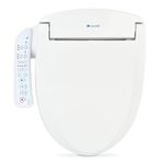 Brondell CL510-EW Swash CL510 Electric Bidet Toilet Heated Seat, Oscillating Stainless Steel Nozzle, Warm Air Dryer, Night, Gentle Close Lid, Light Blue Side Arm Control, Elongated