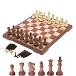 KOKOSUN Travel Chess Board Set, Magnetic Folding Chess Board Game with Storage Bag -9.6'', Educational Toys/Gift for Kids and Adults (S)