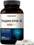 NatureBell Huperzine A 400mcg Per Serving, 240 Capsules, (Huperzine A Supplement) | Supports Focus, Cognition, Memory, and Learning Ability – Premium Brain Health Supplements – No GMOs