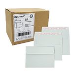 Burasari A2 Invitation envelopes（200 PCS 4.375x5.75 in） - windowless design 120GSM white paper envelopes with printabl quick self-seal envelopes for invitations, greeting cards, photos invoices