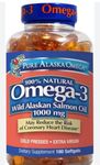 Pure Alaska Omega-3 Wild Alaskan Salmon Oil 1000mg Softgels PACK OF (180 * 2 = 360 COUNTS) HURRY DIWALI OFFER