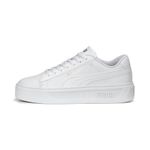 Puma Womens Smash Platform v3 White-Silver Sneaker - 8 UK (39075801)