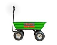 Swastik Agro 4 Wheel Trolley Dump Wheelbarrow with Air Wheels | 65L & 150 KG Load Capacity | Lightweight and Maintenance Free | 1- Year Warranty | Durable and resistant to wear