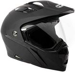 Helmet Dual Sport Off Road Motorcycle Dirt Bike ATV - FlipUp Visor - 27V (XL, Matte Black)