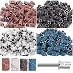 Sanding Bands for Nail Drill, 200 Pcs Nail Sanding Bands 80# 120# 180# 240# Grit Colorful with Nail Drill Bit Kit for Nails Art Manicure