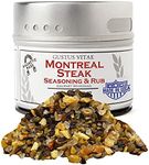 Montreal Steak Seasoning | Authentic Artisanal Gourmet Spice Blend | All Natural, Non GMO Seasoning | Hand Crafted in Small Batches | Made in USA | Magnetic Tin | Sustainably Sourced Spice Mix | Ultra Premium, GLP-1 Friendly | Gustus Vitae | #16