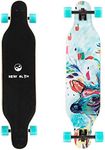 New Olym Longboard Skateboard 41 Inch 8 Layer Canadian Maple Drop Through Longboards for Youths Beginners， Milu Deer