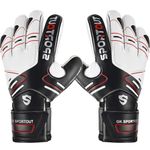 SPORTOUT Goalkeeper Gloves Kids, Football Gloves,Goalie Gloves Youth Adult with Finger Protection & 4mm Latex to Give Protection to Prevent Injuries