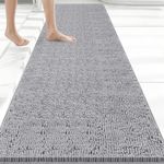 Bcoimo Long Bathroom Rug 60" x 24", Absorbent Non Slip Bath Mat, Washable Quick Dry Bathroom Runner Rug for Shower, Tub, Sink and Vanity