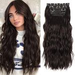 4PCS Hair Extensions Clip in, Curly