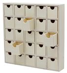 Creative Hobbies 25 Drawer Wooden Advent Calendar, DIY Unfinished Storage Box, Ready to Decorate, Pre Assembled, Storage Organizer