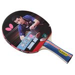 Butterfly RDJ S2 ITTF Approved Wooden Ping Pong Paddle Great Spin Speed & Control Table Tennis Racket- Red and Black