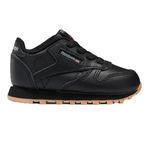 Reebok Classics Footwear Kids's Cl Lthr Shoes Core Black/Core Black/Reebok Rubber Gum-02, Size 8