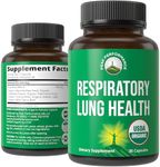 USDA Organic Lung Detox For Smokers And Non Smokers with 6 Top Ingredients. Mullein Leaf, Marshmallow Root, Calendula. Lungs Cleanse For Better Respiratory Health. Lung Support Capsules Supplement