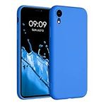 kwmobile Case Compatible with Apple iPhone XR Case - Soft Slim Protective TPU Silicone Cover - Neon Blue