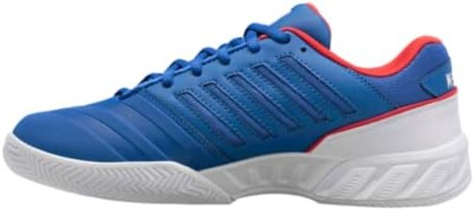 K-Swiss Men's Bigshot Light 4 Tennis Shoe, Classic Blue/White/Berry Red, 13