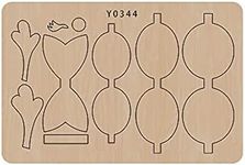 Okjew Elegant Bowknot Cutting Dies for DIY Crafts - Wood Board and Alloy Steel Blade Beautiful Bowknot Making Template (Y0344 Wood)