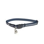 tractive Rogz AlleyCat Safety Collar. Breakaway & weight-adjustable for maximum peace of mind. (Dark Blue)