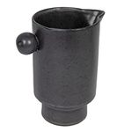 Creative Co-Op Modern Small Stoneware Pitcher or Vase, Charcoal Grey 24 oz.