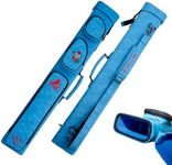 KONLLEN Pool Cue Case 2x4 Hard Pool Stick Case with Multi-pocket Holds 2 Butts 4 Shafts Billiards Cue Bag with Adjustable Shoulder Straps for Adults