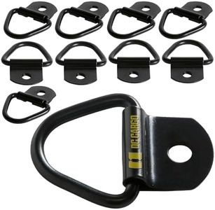 DC Cargo V-Ring Tie-Down Anchors |10 Pack | 2" Diameter Steel Bolt-on D-Rings for Cargo on Trucks, Pickups, Trailers |Flush Mount Tie-Down Anchor, Replacement for D-Ring Tie-Down w/Plastic Pan Fitting