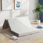 Inofia Folding Mattress Single, 10cm Foldable Memory Foam Mattresses with Removable Cover, Guest Trifold Bed Single Size, Bed in a Box, 100-Night Trial(90x190x10cm)