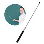 Teachers Pointer Stick, Telescopic Teaching Pointer, Retractable Classroom Whiteboard Pointer Extendable for Teachers, Guides, Coach with A Lanyard & Felt Head, Extends to 39.4'