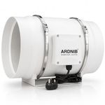 Ardnib Inline fan (12"/3000mm) Silent Mix Flow/Inline Duct Fan/Exhaust Inline/Circular Inline Fan/Air Circulation System/Fresh Air System, White 2 Speed | 275W |Air Flow 2900m3/h | Copper Motor
