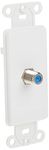 Leviton F Connector, Decora Insert, White