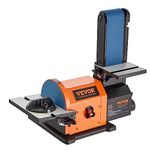 VEVOR Professional Belt Sander, 8" Disc Sander and 4 x 36 in. Belt Sander with 5A Induction Motor Cast Aluminum Worktable for Woodworking, Metalworking