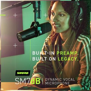 Shure SM7dB Dynamic Microphone – Black