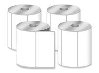 LabelX 4" x 2" Direct Thermal Perforated & Compatible with Zebra & Rollo Label Printer [4Rolls, 750/roll]