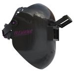 Tefuawe Black Flip Up Chopped Fiberglass Sugar Scoop Welding Helmet, Medium Cut top and Bottom Sugar Scoop Pipeline Welding Hood, BlackFPL-2x4