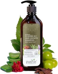 Pureus Herbals Shreekesha 10 Herbs in 1 Hair Growth Shampoo – Herbal Hibiscus, Jatamansi & Henna Formula – Sulfate & Paraben Free – Anti Hair Fall, Natural Hair Growth & Scalp Strengthening Shampoo – 350 ml