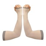 Tomorrow UV Protection Arm Sleeves for Men/Women- Cotton Bamboo Blend, SPF 50+, Anti-Microbial, Breathable, Easy-to-Wear - Multipurpose Hand Gloves for Bike Ride - Stay Fresh and Protected (Skin)