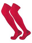 TCK Over the Knee Sports Performance Socks (Scarlet, Large)