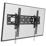 CondoMounts TVAT8164 Advanced Tilt TV Wall Mount for Steel Stud | NO Stud | TV Mount Metal Studs | Holds 100lbs | 37-in. to 80-in. TVs | Includes 200lbs Elephant Anchor Set with Titanium Drill Bit