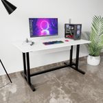 Riyan Luxiwood® Clover Study Table for Home, Office, Desk with Large Storage Space Modern Gaming Desk Study Laptop Table - White